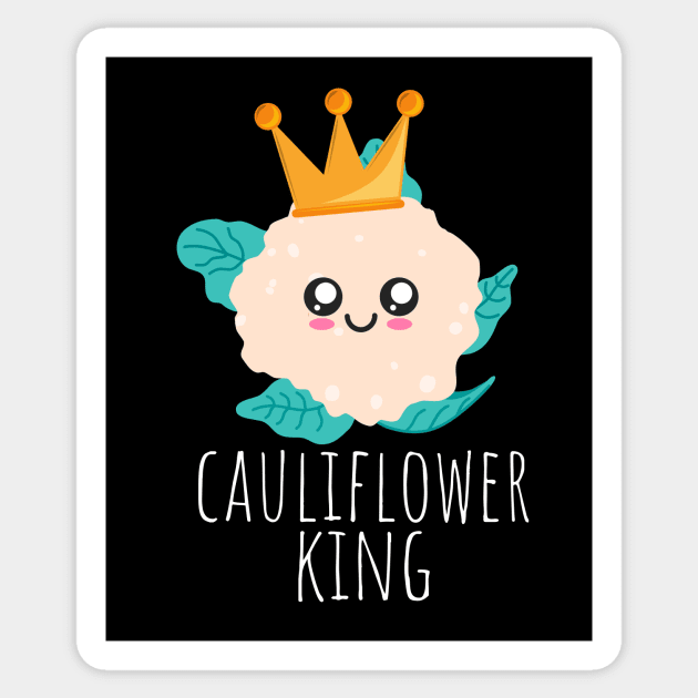 Cauliflower King Cute Sticker by DesignArchitect